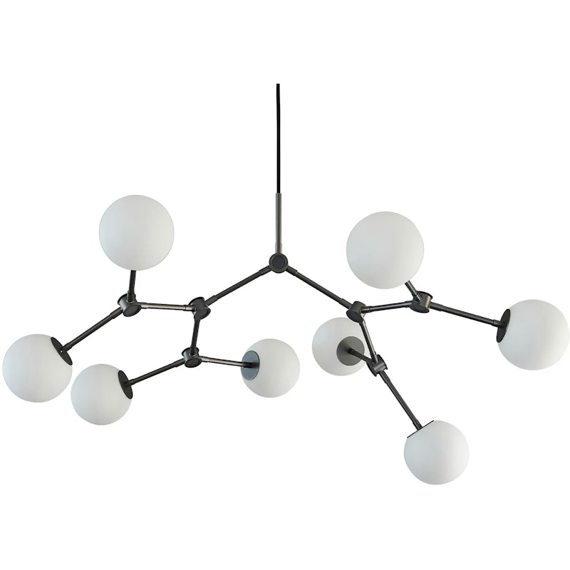 Drop Bulp Mini Kronleuchter, Grau