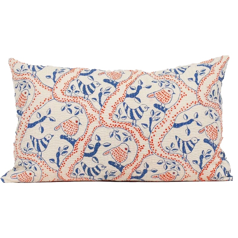 Kantha Birds Cushion Cover 30x50 cm