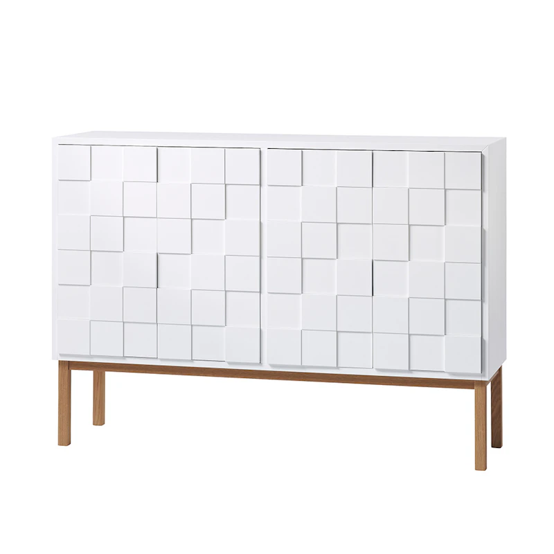 Collect 2010 Schrank Tief, Weiss/ Weiss Eiche