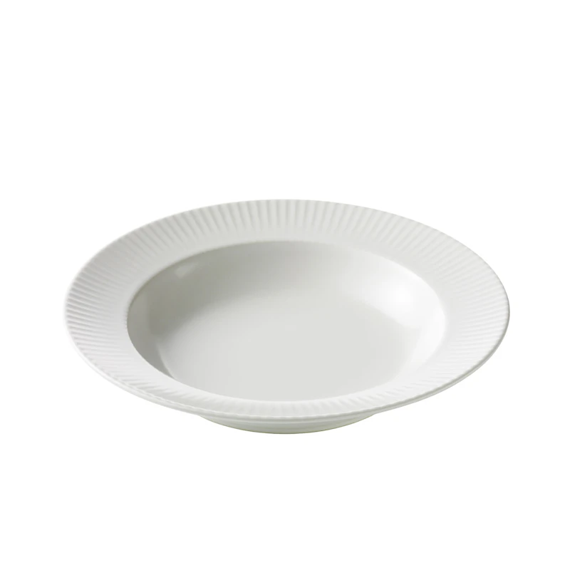 Groovy Tiefer Teller, Ø23 cm, Weiß