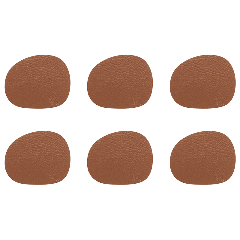 Raw Glasuntersetzer 6-er Set, Cinnamon Brown