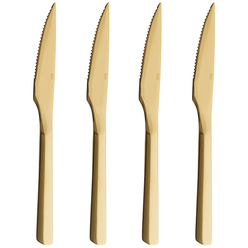 Raw Steakmesser 4-er Set, Gold