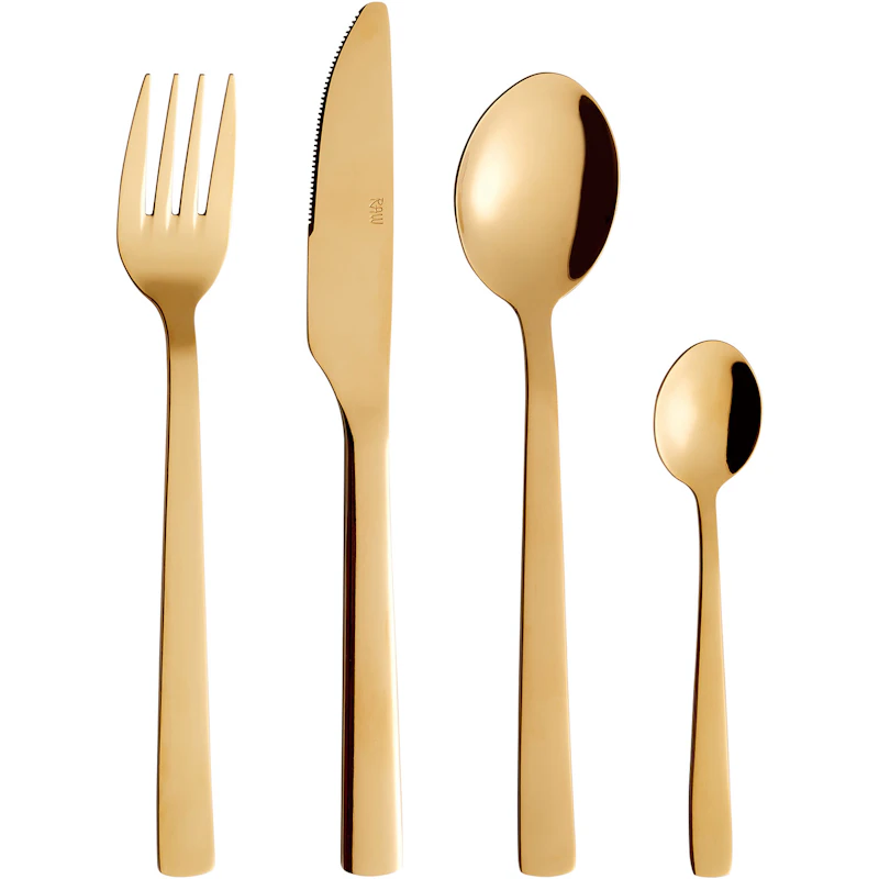 Raw Besteck-Set 24-er Set, Gold