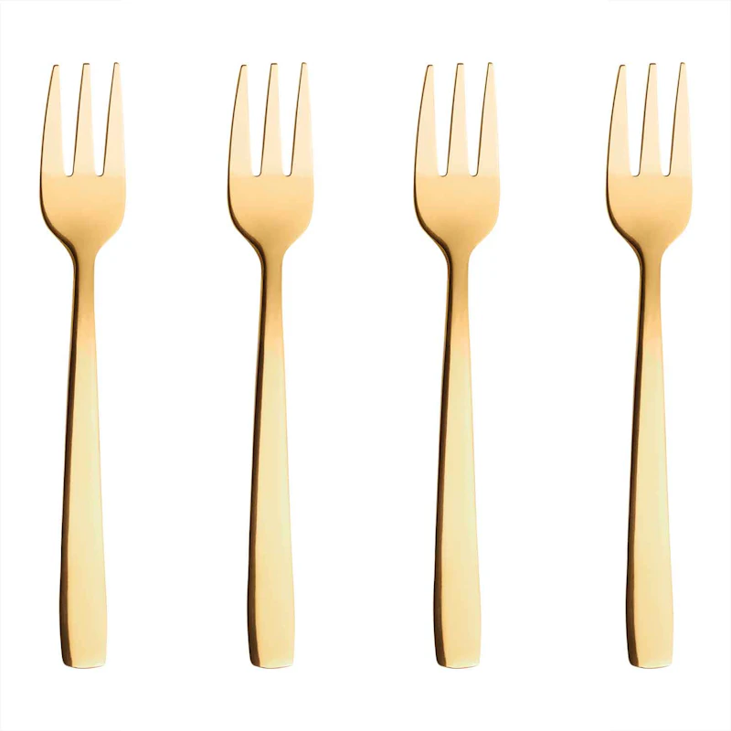 Raw Kuchengabel, 4 Stk./ Gold