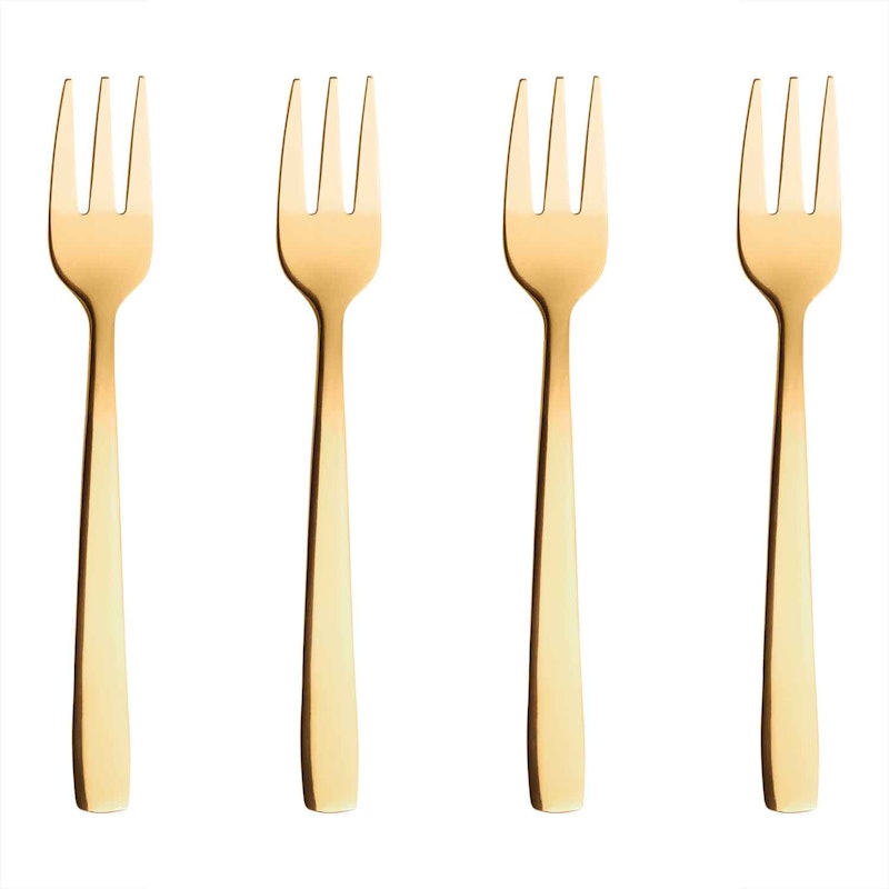 Raw Kuchengabel, 4 Stk./ Gold