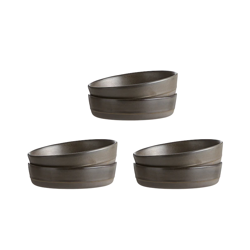 Raw Suppenschüsseln 19,4 cm 6-er Set, Metallic Brown