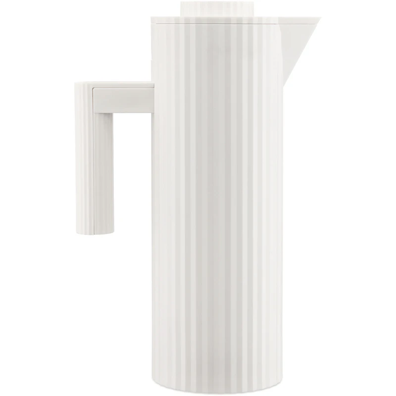 Plisse Thermoskanne 1 L, Weiß