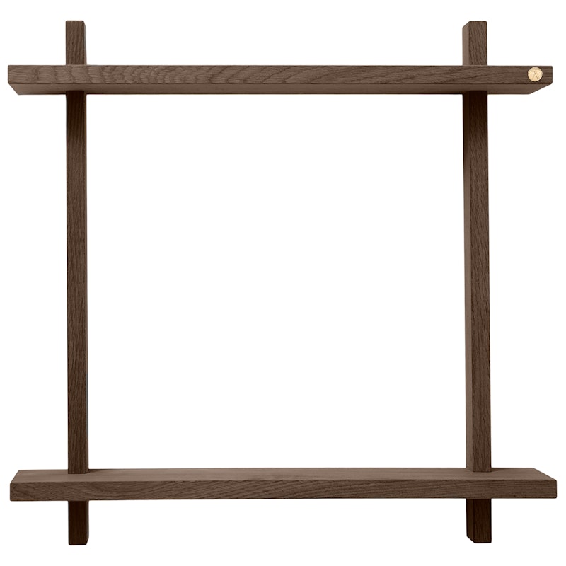 Treat Wandregal Doppelt 60x60 cm, Geräucherte Eiche