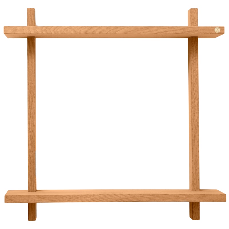 Treat Wandregal Doppelt 60x60 cm, Eiche Geölt