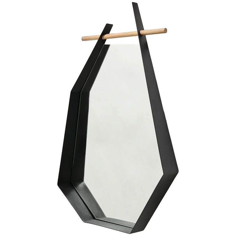 Edge Wandspiegel 38x72 cm, Schwarz