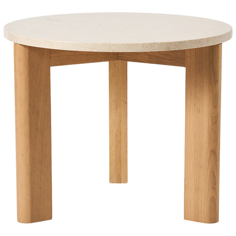 Evoke Kaffeetisch Marmor Creme, Ø55 cm