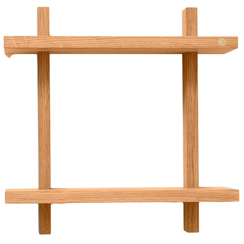 Treat Wandregal Doppelt 34x34 cm, Eiche Geölt