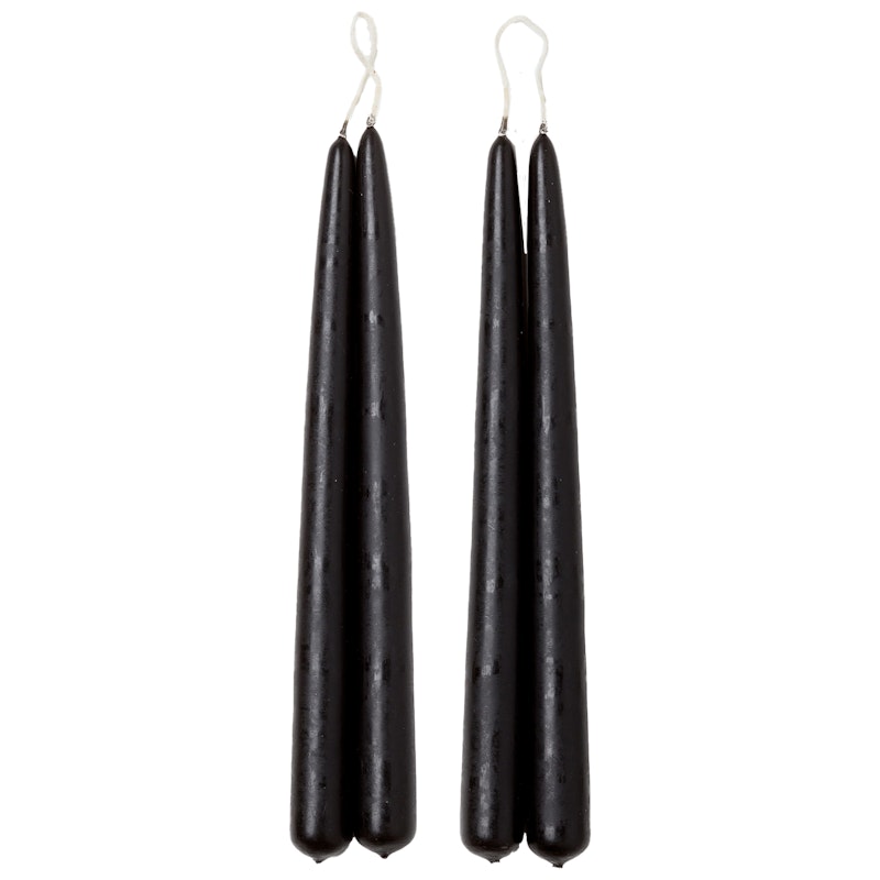 Blossom Kerzen 4-er Set, Schwarz