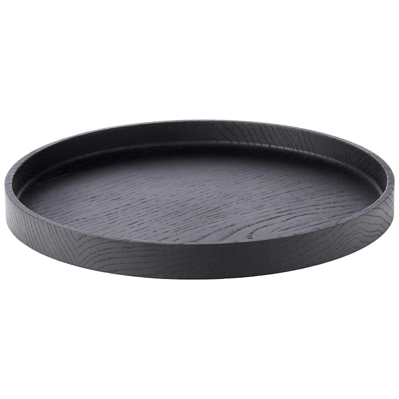 Luna Tablett 28 cm, Schwarz Gebeizte Eiche