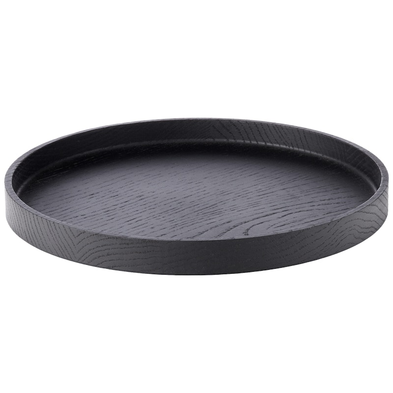 Luna Tablett 28 cm, Schwarz Gebeizte Eiche