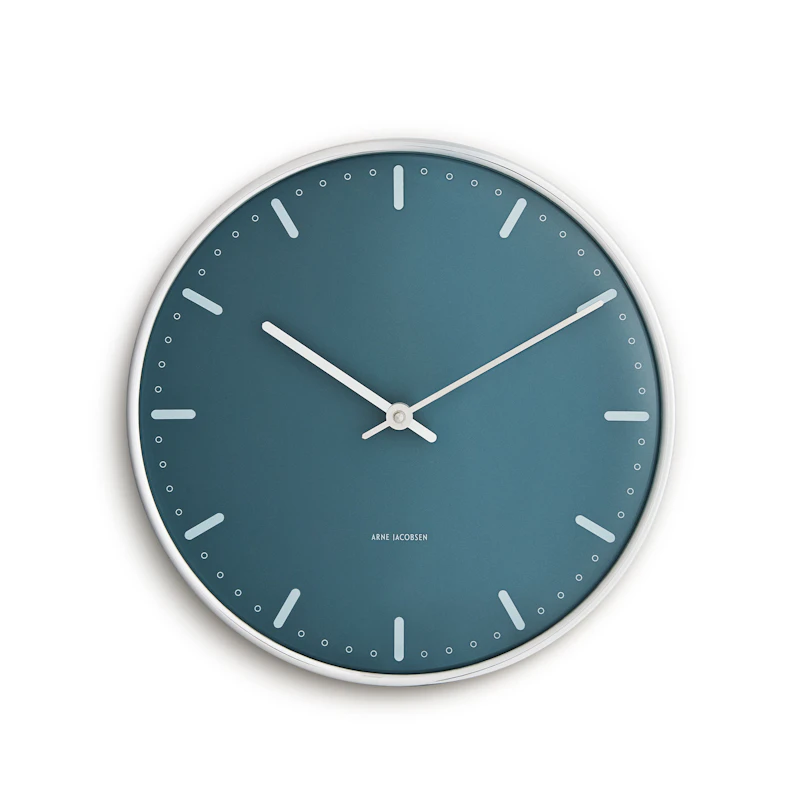 City Hall Wanduhr Ø 21 cm, Blau