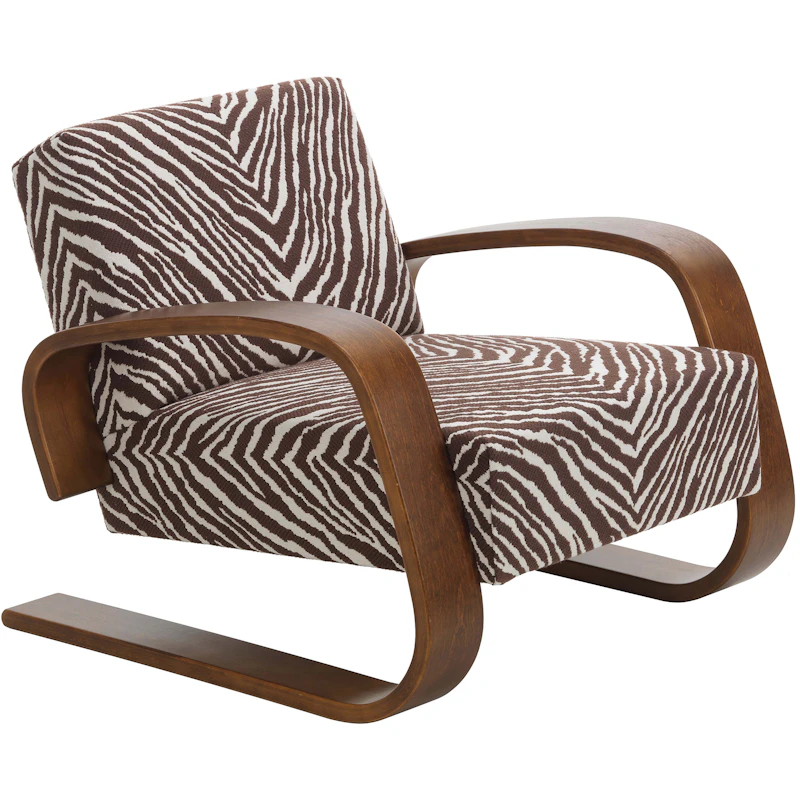 400 Tank Sessel, Zebra / Walnussfarben Gebeizt