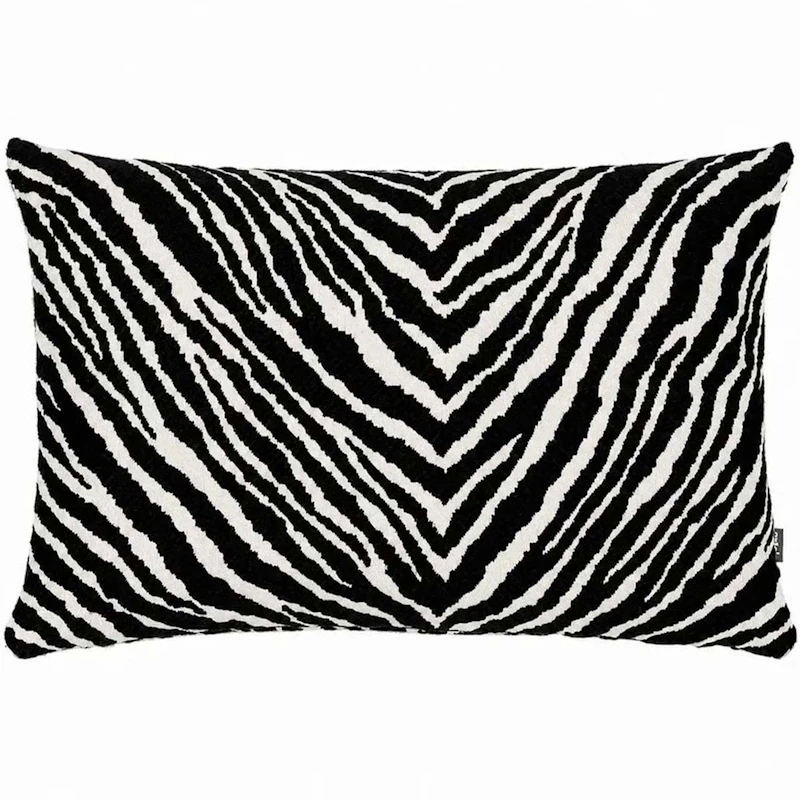 Zebra Kissenbezug 40x60 cm, Schwarz / Weiß
