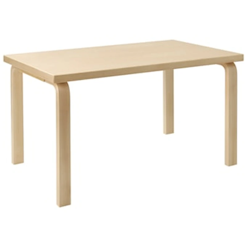 Aalto 80B Kindertisch Rechteckig 60x100 cm, Birke