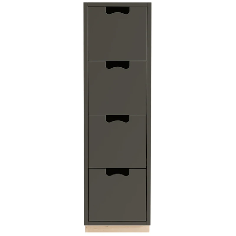 Snö J4 Chest Of Drawers Char Taupe, Base Oak