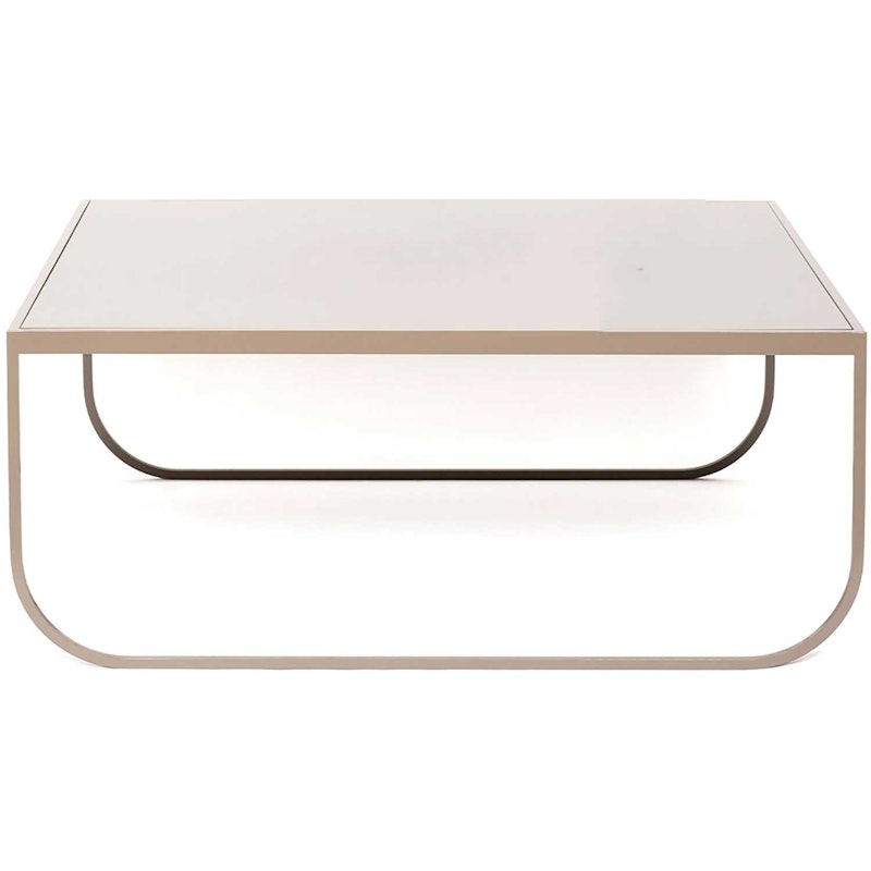 Tati 90 Kaffeetisch Hoch, Nougat / Lackiert Glas