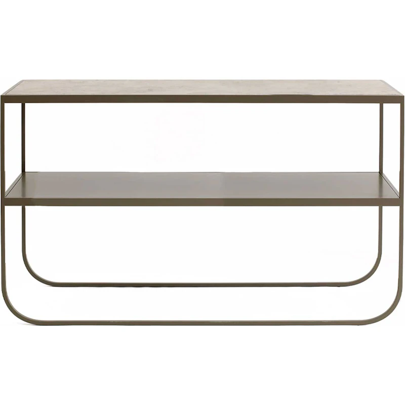 Tati Console 120 Beistelltisch, Nougat / Jura-Kalkstein