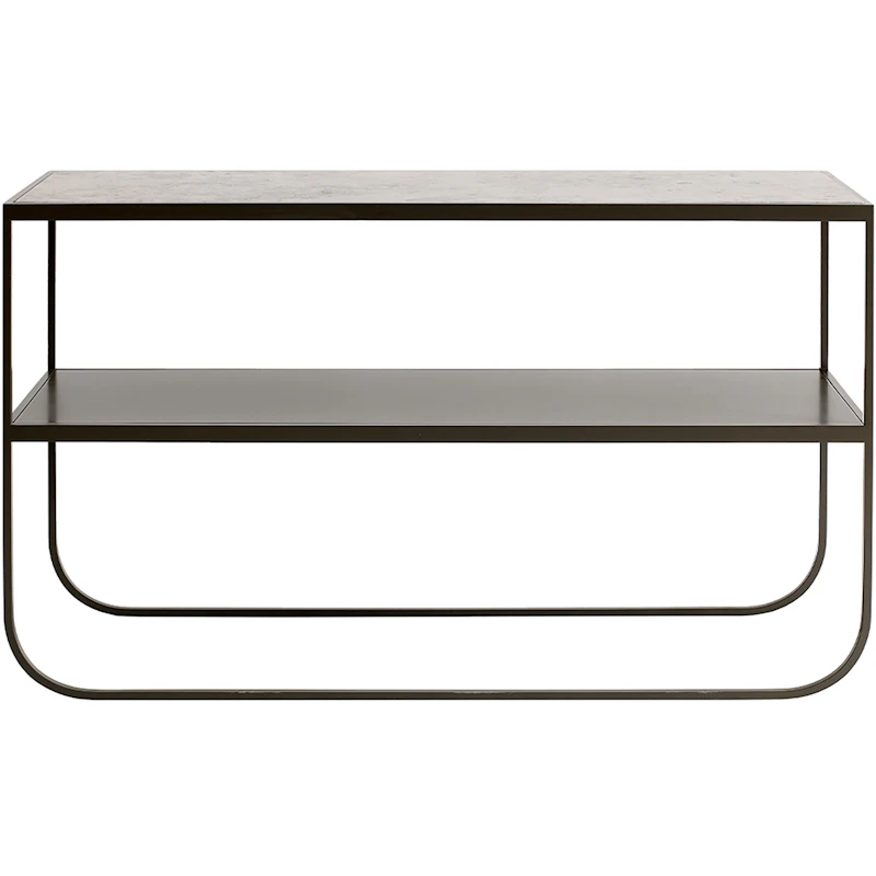Tati Console 120 Beistelltisch, Char Grey / Jura-Kalkstein