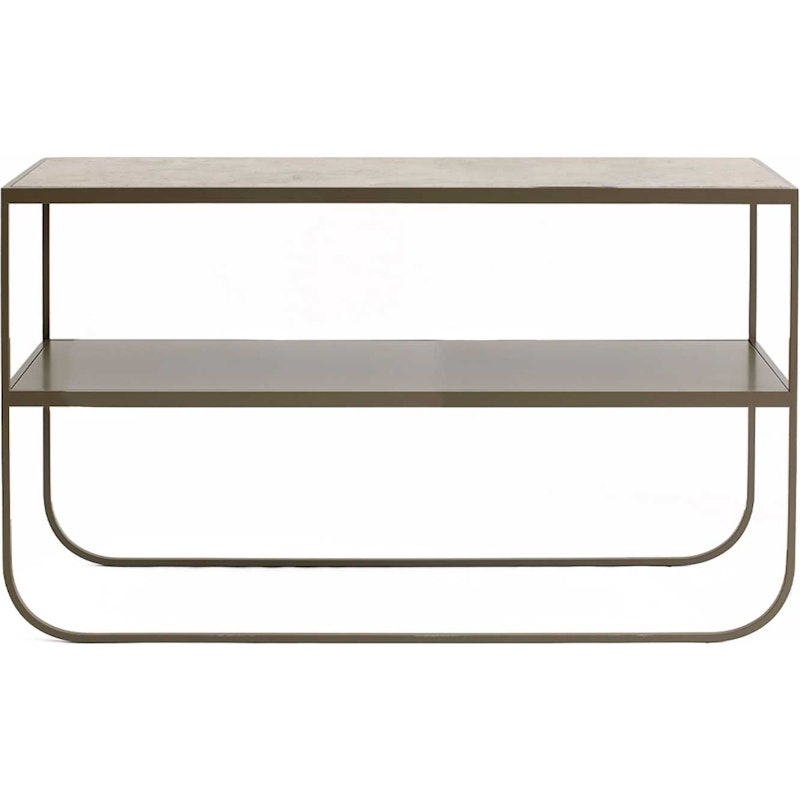 Tati Console 120 Beistelltisch, Nougat / Jura-Kalkstein