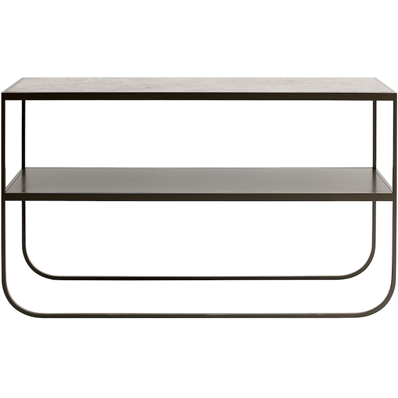 Tati Console 120 Beistelltisch, Char Grey / Jura-Kalkstein