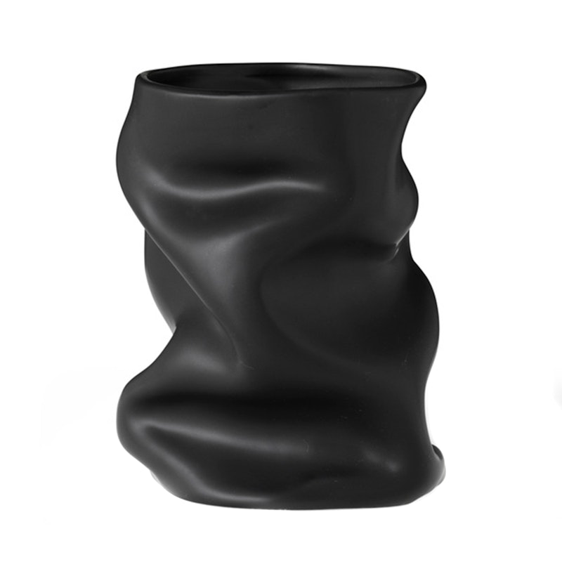 Collapse Vase 20 cm, Schwarz