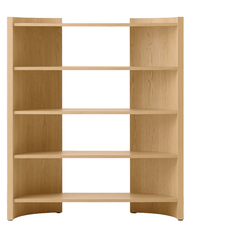Crescent Bücherregal In Lackierter Eiche, 173 cm