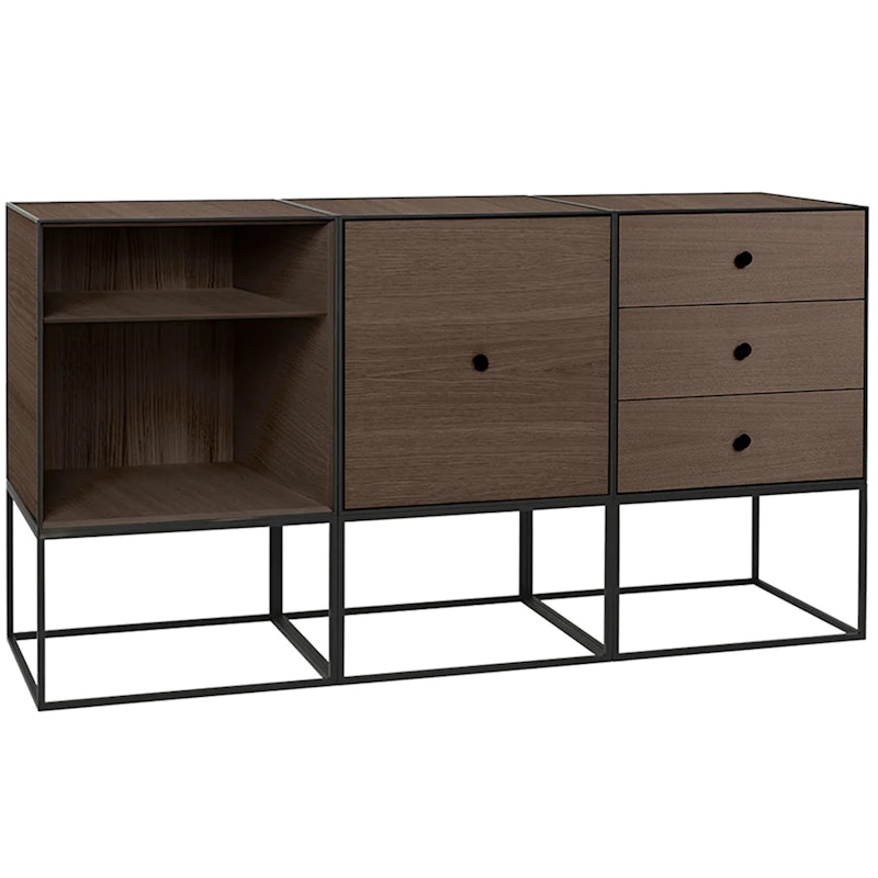 Frame 49 Trio Sideboard mit Gestell, Geräucherte Eiche