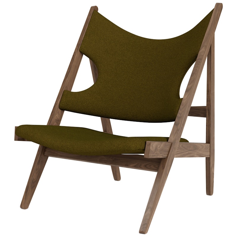 Knitting Loungesessel, Walnussholz / Sahco Baru 0950