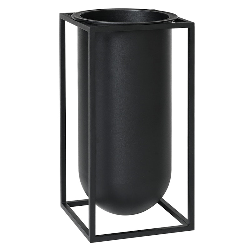 Kubus Vase Lolo, Schwarz