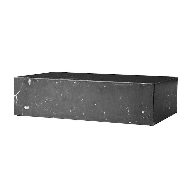 Plinth Low Kaffeetisch 100x60 cm, Marquina Marmor