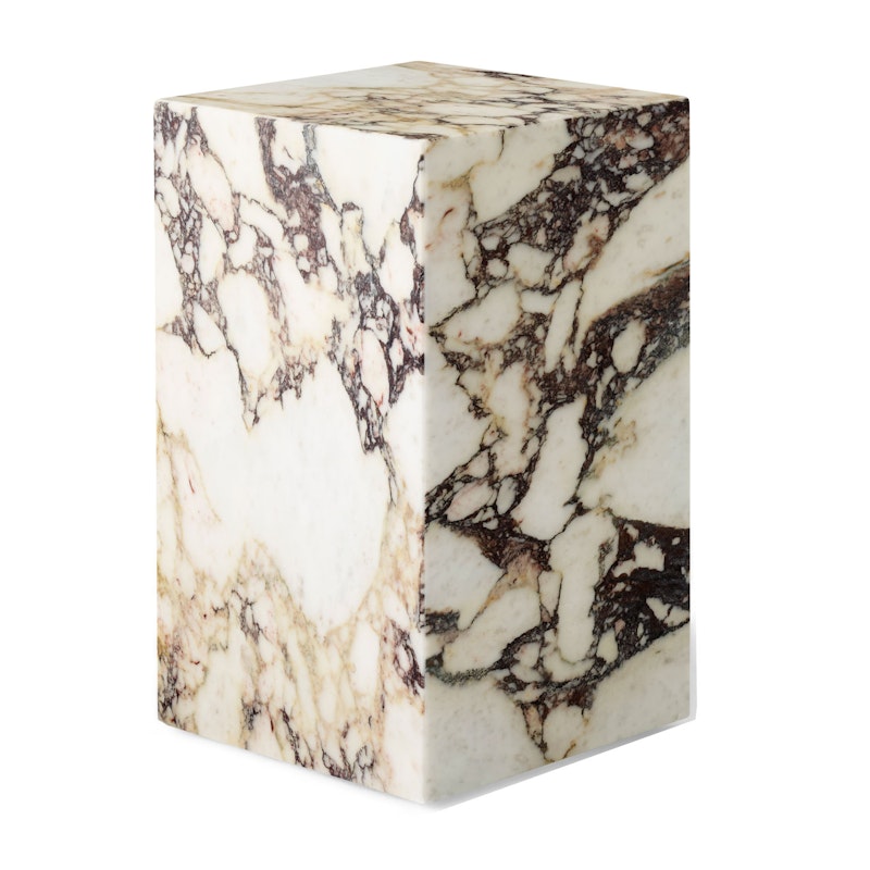 Plinth Tall Beistelltisch 51x30 cm, Calacatta Viola Marmor