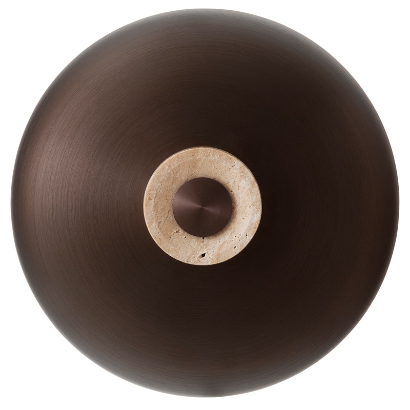 Reverse Wandleuchte Festinstallation, Travertin / Bronzed Brass