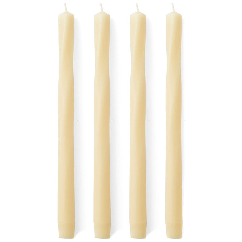 Twist Kerzen 4-er Set, Ivory