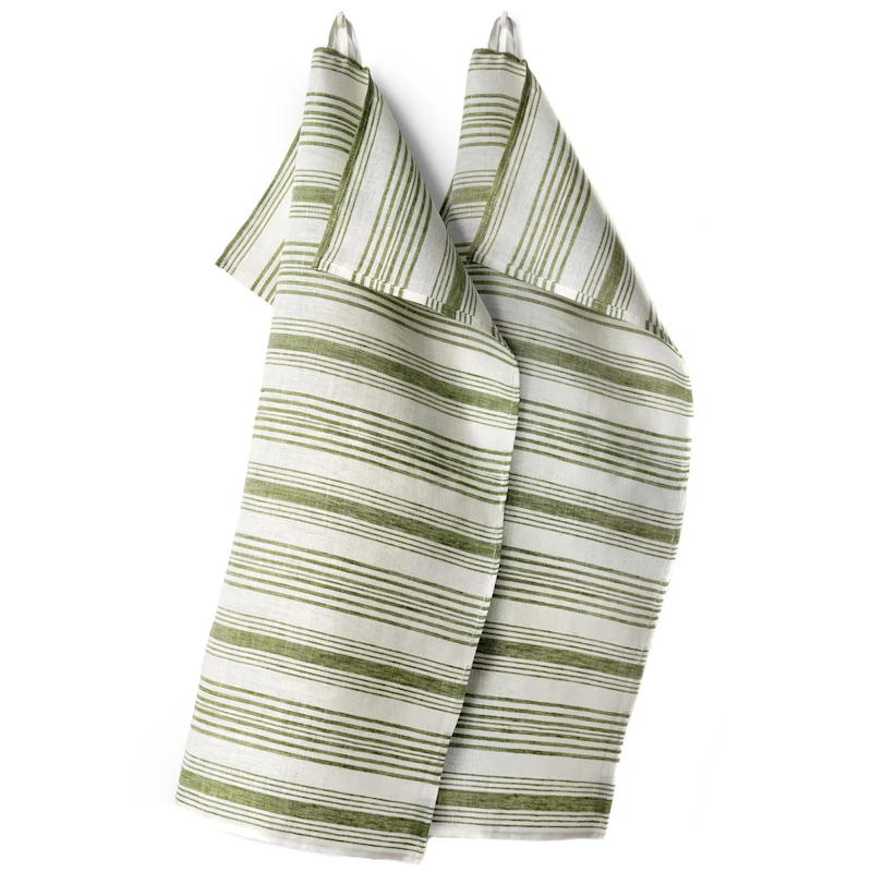 Gästabud Handtuch Leinen 50x70 cm 2-er Set, Grün