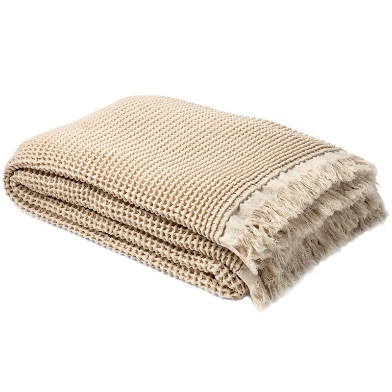 Våffla Decke 130x200 cm, Creme