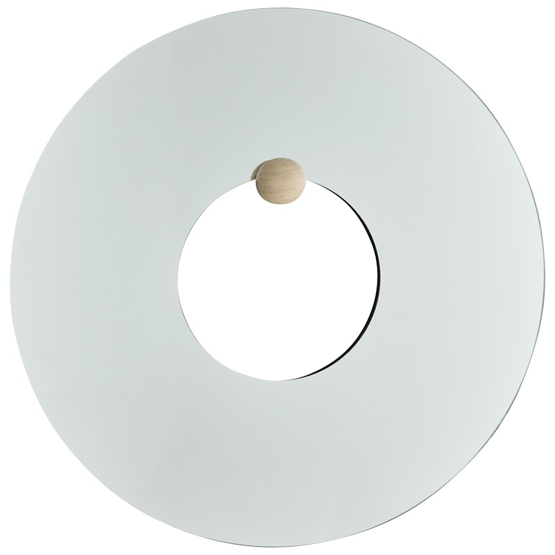 Castellum Wandspiegel Ø80 cm, Travertin