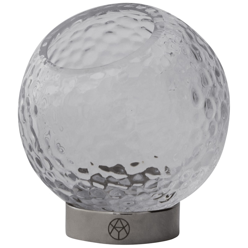 Globe Bubbles Kerzenhalter Ø10 cm, Transparent / Silber