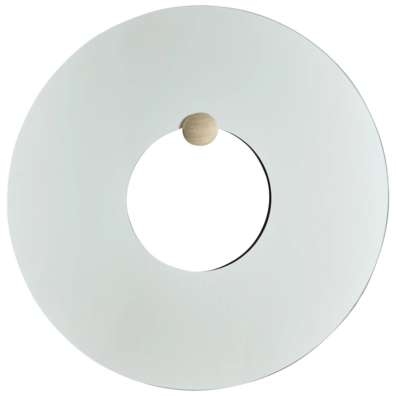 Castellum Wandspiegel Ø80 cm, Travertin