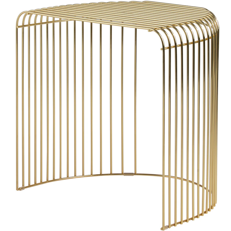 Curva Beistelltisch Messingbeschichtet Stahl, Gold