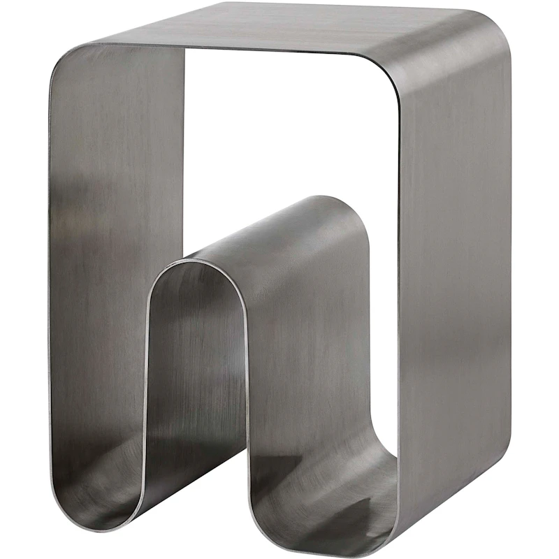 Curva Solid Hocker, Silber