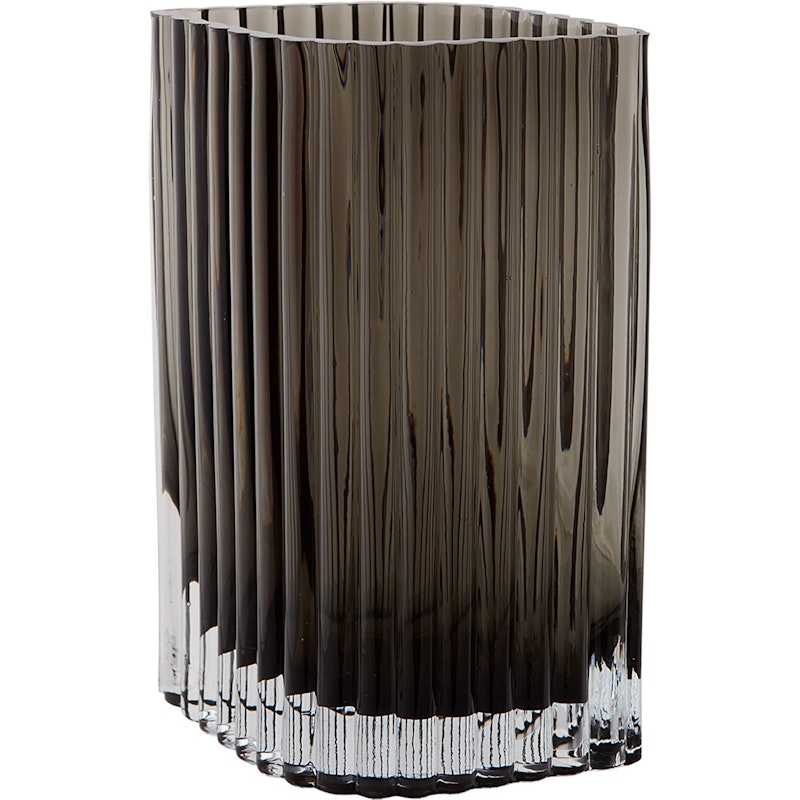Folium Vase 25 cm, Schwarz