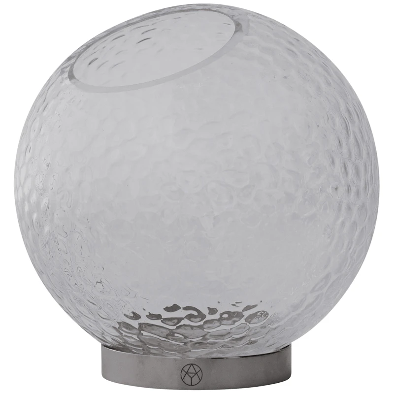 Globe Bubbles Vase Ø17 cm, Transparent /  Silber