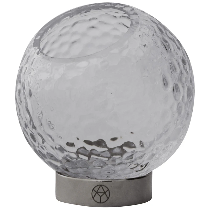 Globe Bubbles Vase Ø21 cm, Transparent /  Silber