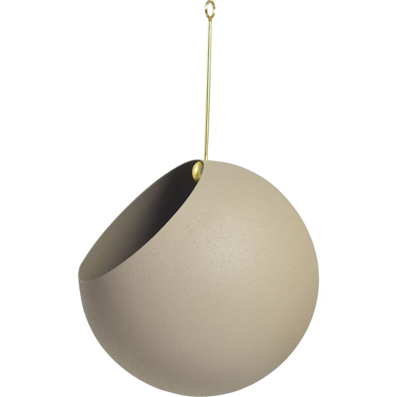 Globe Hängetopf Ø17x28 cm, Taupe