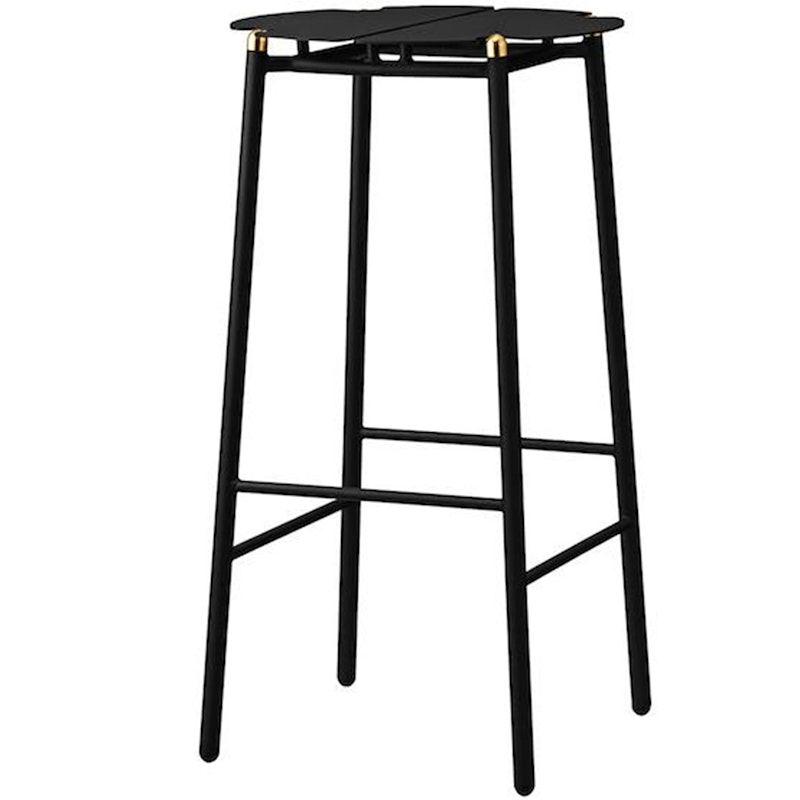 Novo Bar Stool Black/Gold Ø38xH75CM